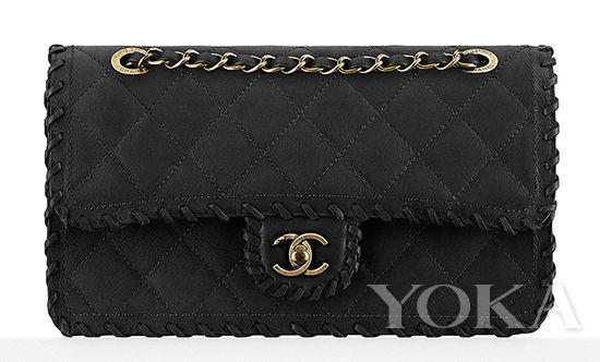 Chanel Velvet Calfskin Whipstitched Flap Bag Լ22800