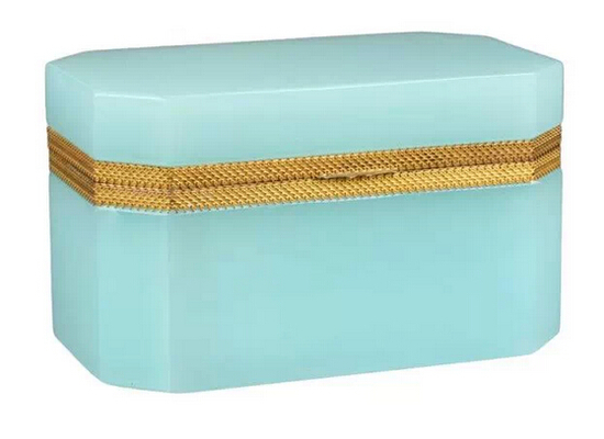 意大利制造模仿 Tiffany蓝玻璃八角首饰盒（1950年）