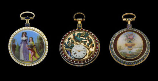 十八世纪的老师古董钟表