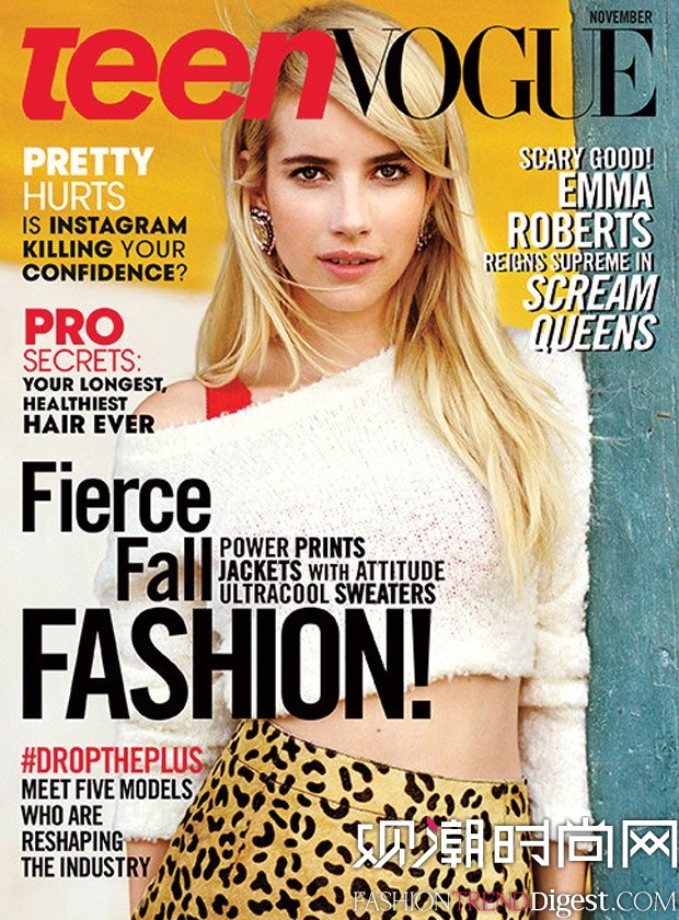 Emma Roberts登上《Teen Vogue》2015十一月刊封面高清�D片