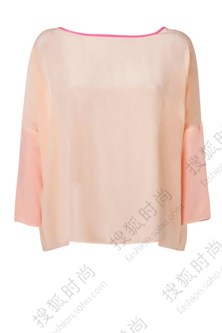 Jonathan Simkhai Blush Pink Silk Dolman Sleeve Top, $320