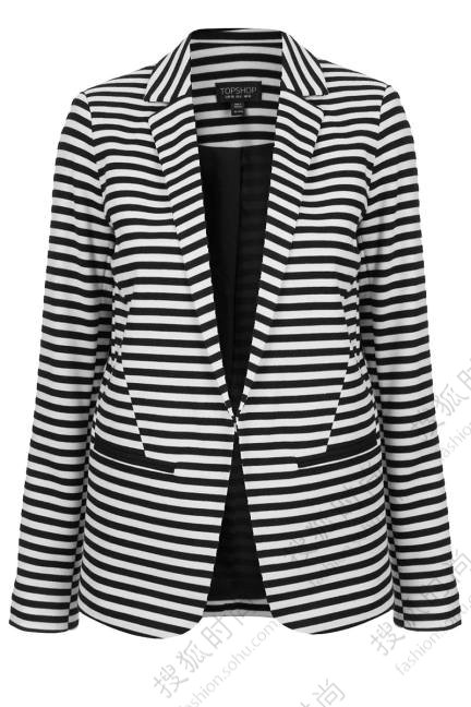 Topshop Stripe Ponte Blazer, 