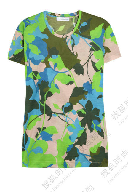 Jonathan Saunders Floral-Print Jersey T-Shirt, $320