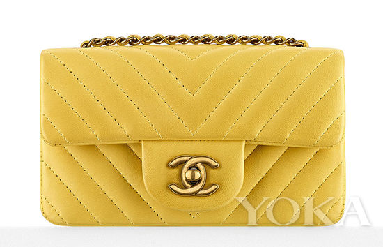 Chanel Chevron Quilted Mini Classic Flap Bag Լ14400