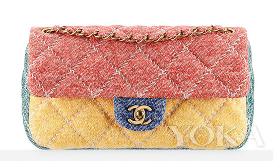 Chanel Colorblock Jersey Flap Bag