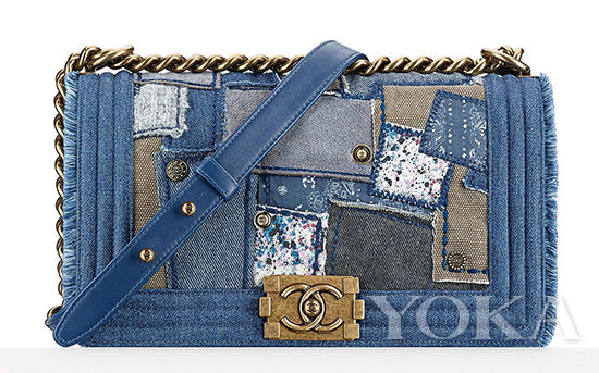 Chanel Denim Patchwork Boy Bag s27600