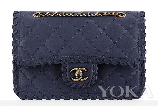 Chanel Small Velvet Calfskin Whipstitched Flap Bag s21600