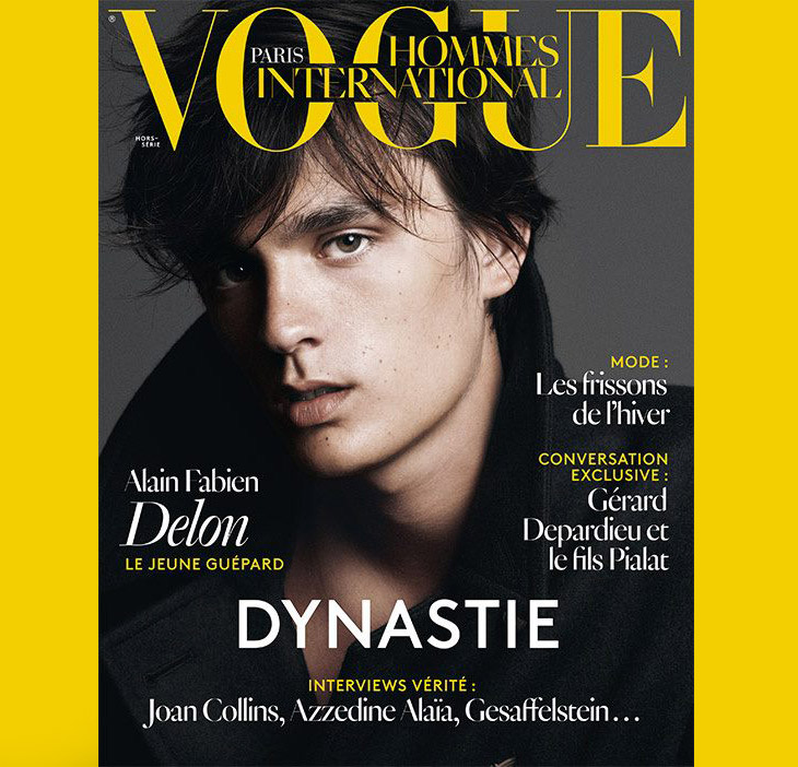 alain fabien delon 登上《vogue hommes international》杂志封面