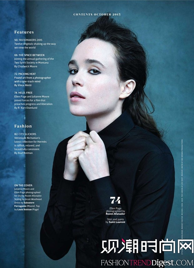 Julianne MooreЯEllen PageϡOut magazine201510¿ͼƬ