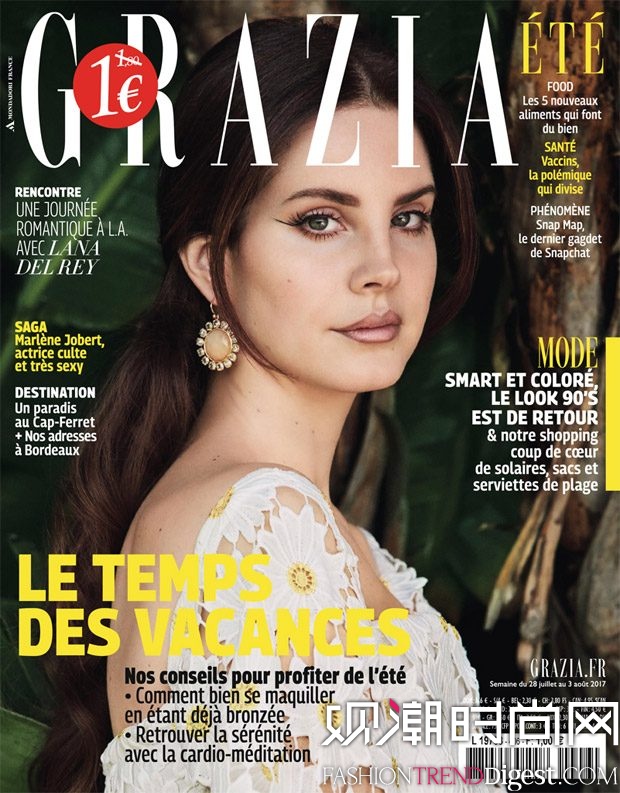 lana del rey演绎法国版《grazia》2017年最新杂志封面高清图片