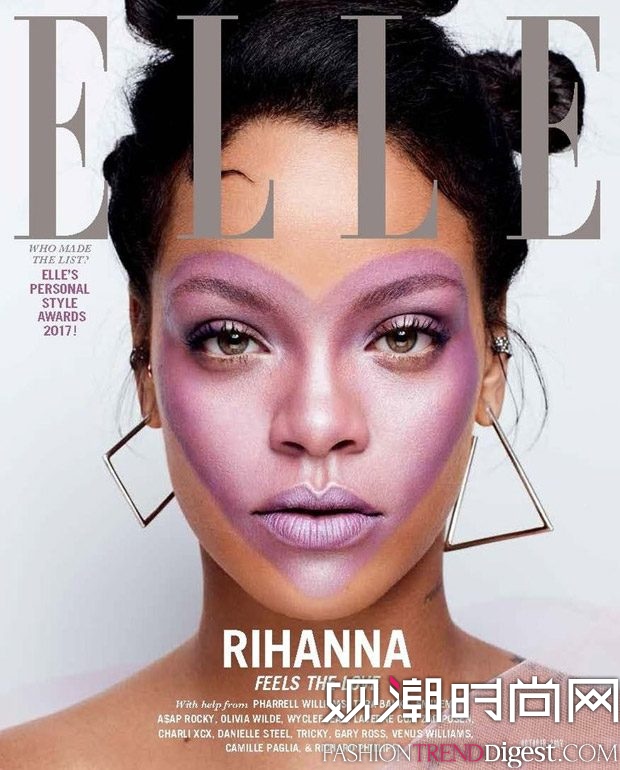 rihanna演绎美国版《elle》2017年10月杂志封面