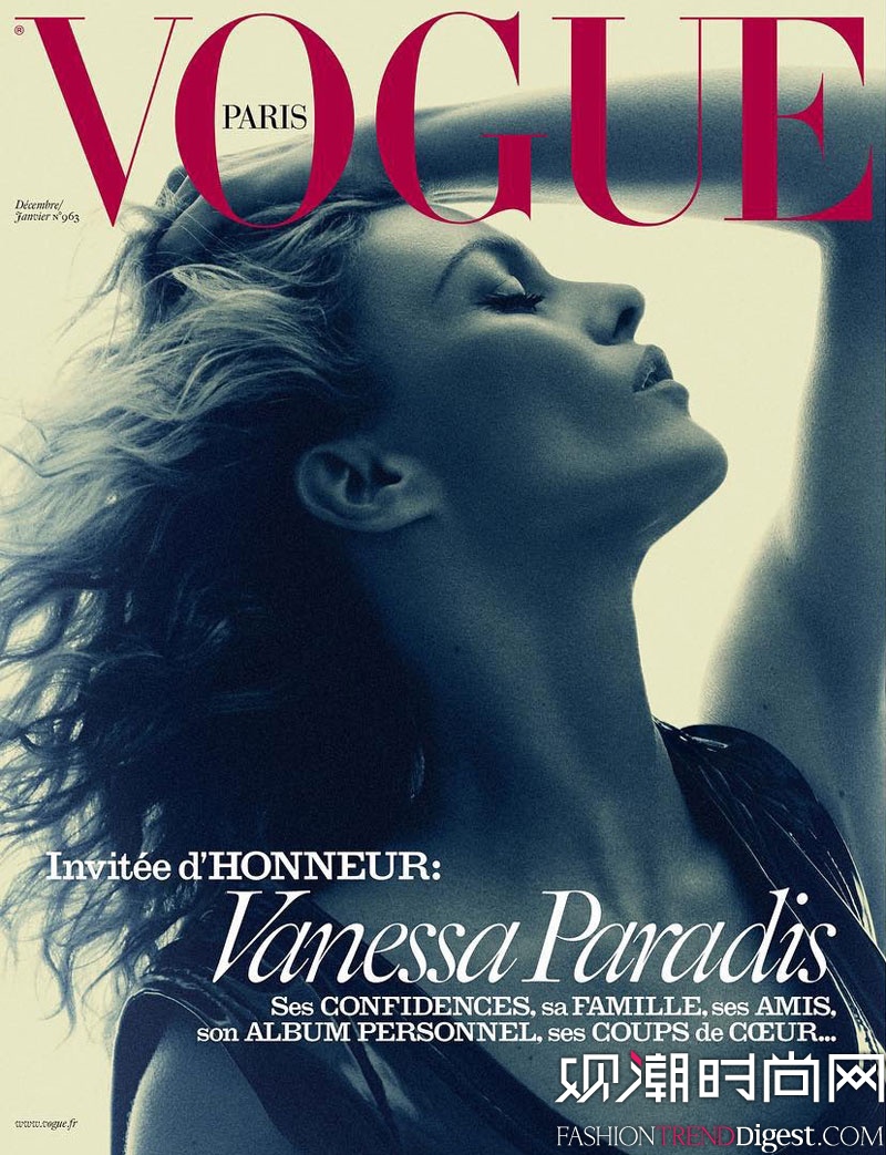 vanessa paradis演绎《vogue paris》12月杂志封面高清图片