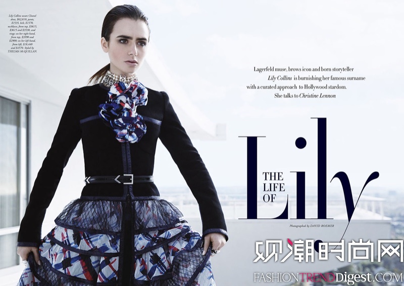 Lily CollinsϰĴ桶Harpers Bazaar20163s־DƬ