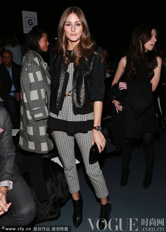 Olivia Palermo2013ﶬʱװ㳡ɫƴƤ̼п˴ǧƳװJean-Michel Cazabat׶ѥĺҶΪԵһ˿ζ