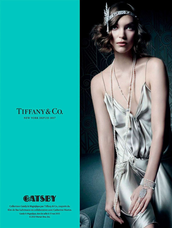 超模Arizona Muse（艾利桑娜·缪斯）为Tiffany & Co.拍摄「 了不起的盖茨比」系列广告