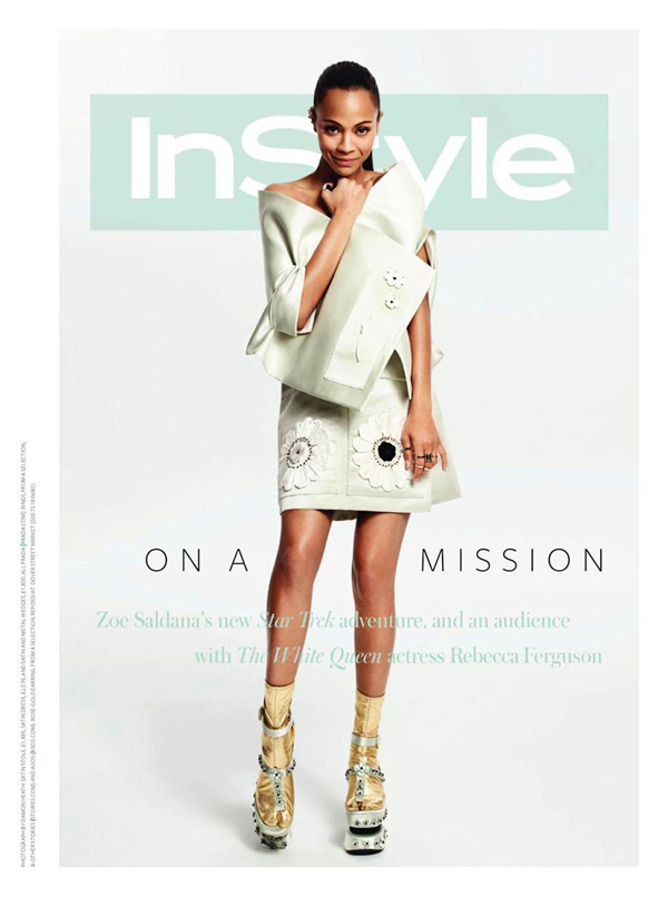 Zoe SaldanaӢ桶InStyle20136ºŸͼƬ