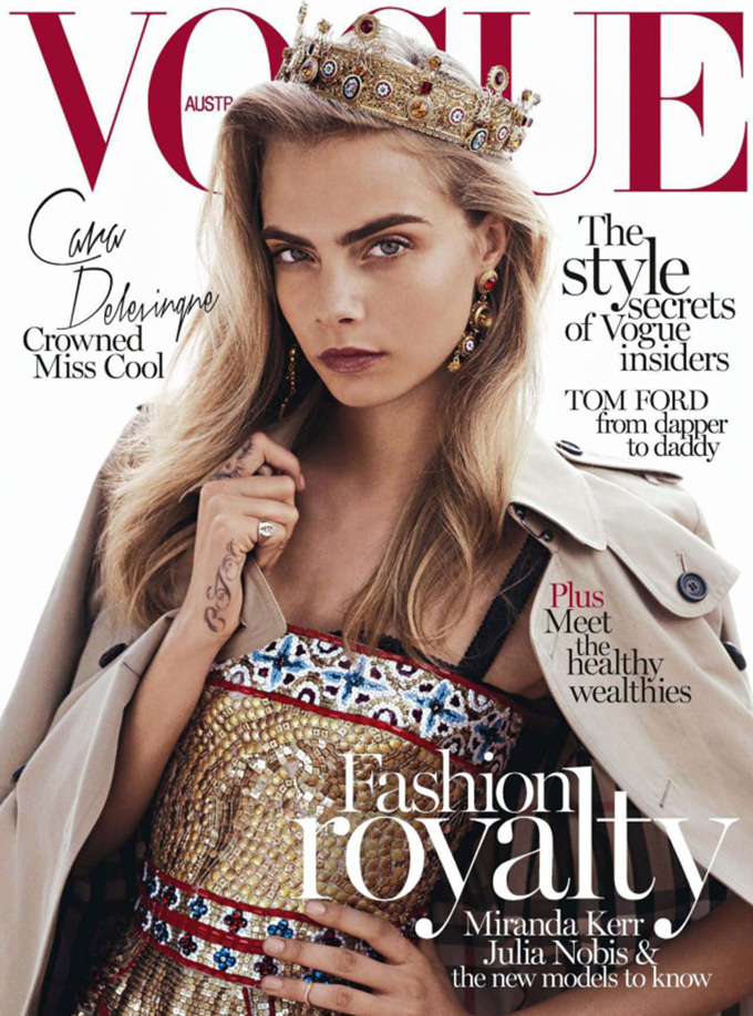 Cara Delevingne为《 Vogue》澳大利亚版 10月刊拍摄大片