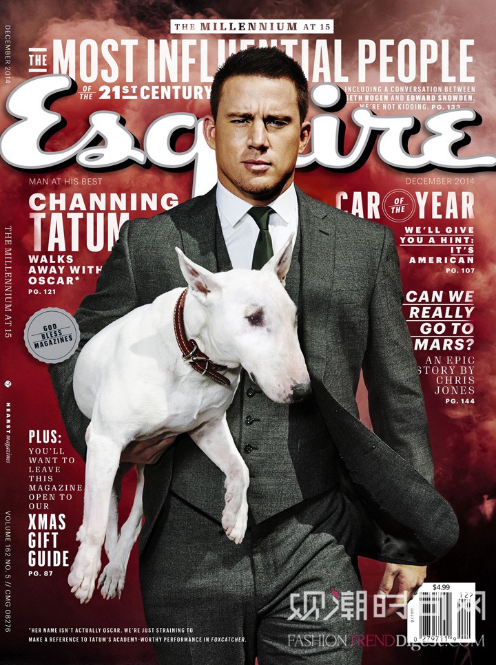 美国帅哥演员 Channing Tatum登上《Esquire》杂志2014年12月号封面