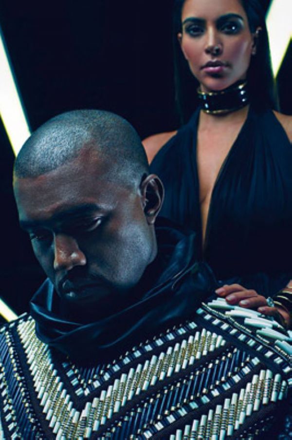 Kanye West及Kim Kardashian联手为Balmain 2015春夏男装系列广告