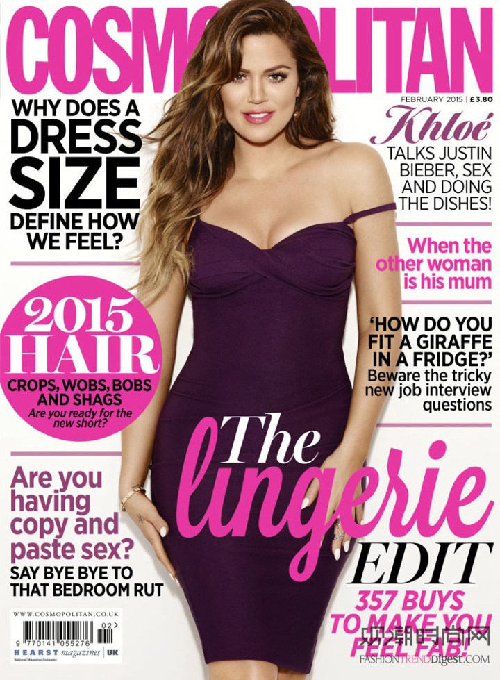 Khloe Kardashian 登英国版《Cosmopolitan》2015年2月号