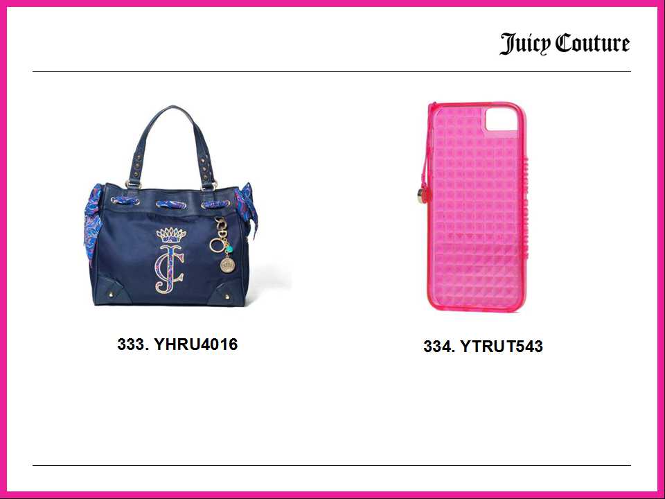 Juicy Couture 2014 春夏女装内衣配饰系列商品录