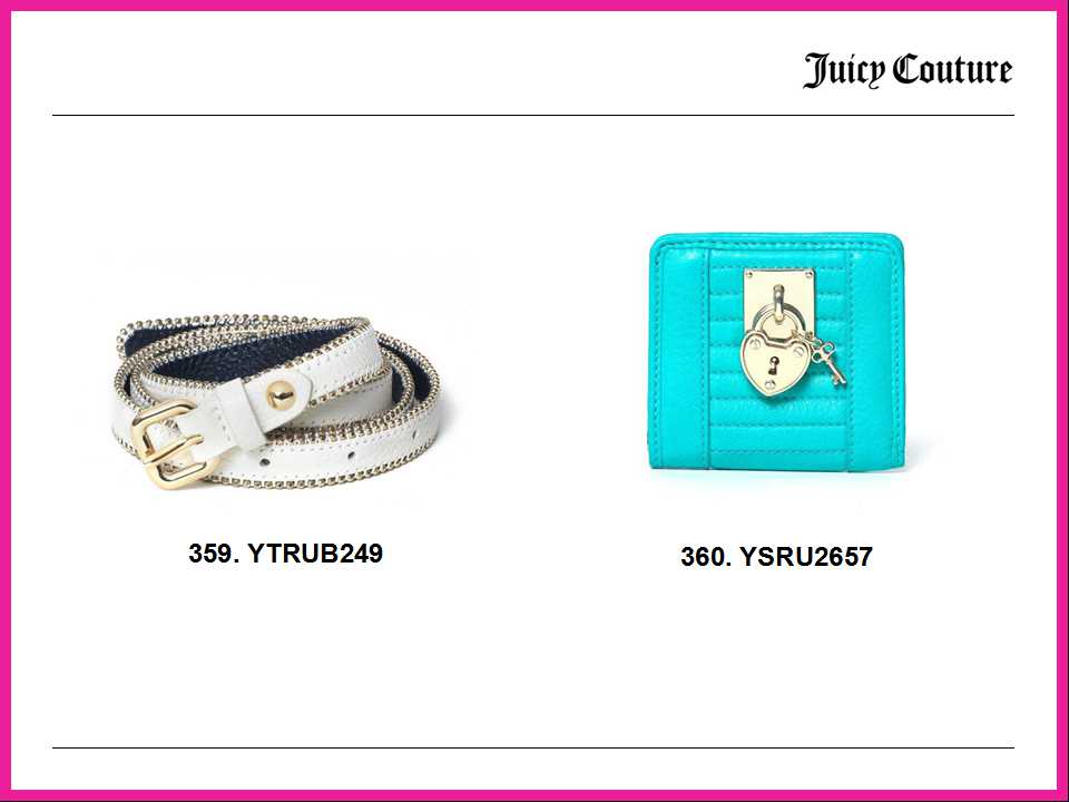 Juicy Couture 2014 春夏女装内衣配饰系列商品录