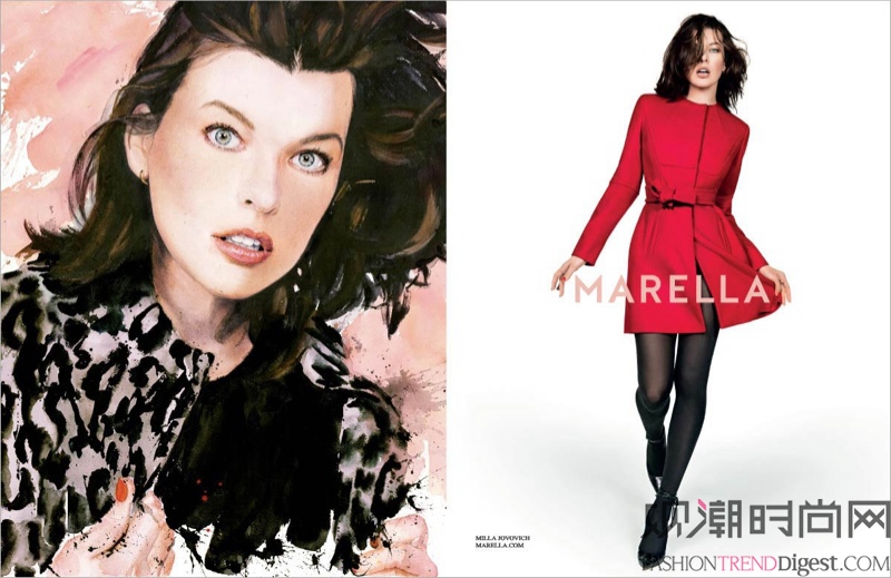 Milla Jovovich 代言Marella 2014秋冬广告