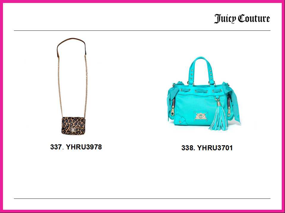 Juicy Couture 2014 春夏女装内衣配饰系列商品录