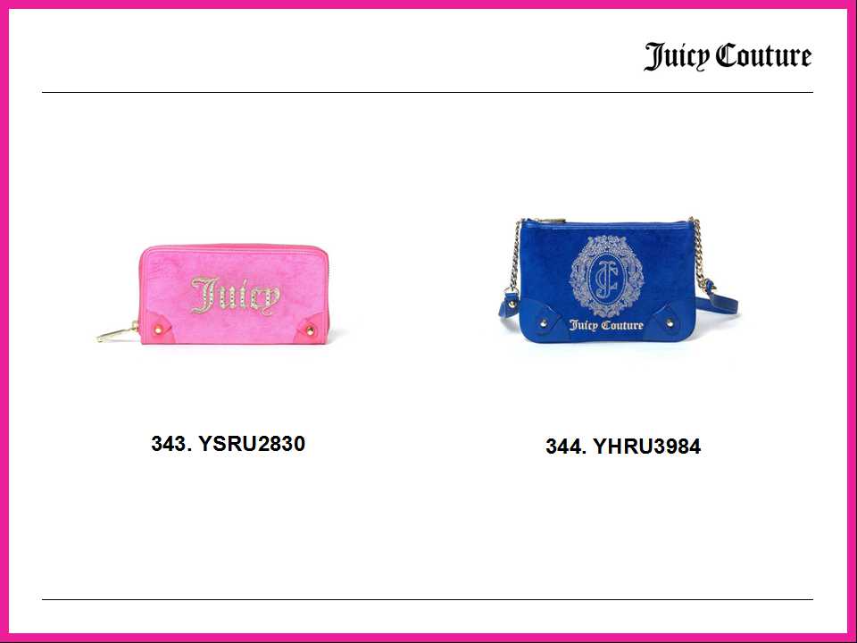 Juicy Couture 2014 春夏女装内衣配饰系列商品录