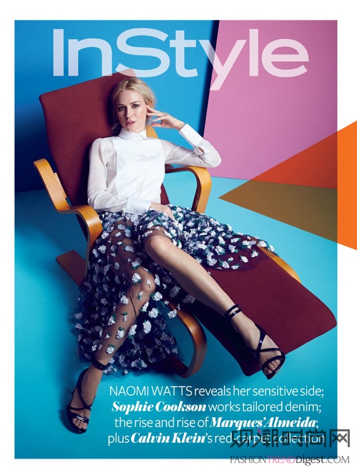 影星Naomi Watts登上英國版《InStyle》2015年2月號