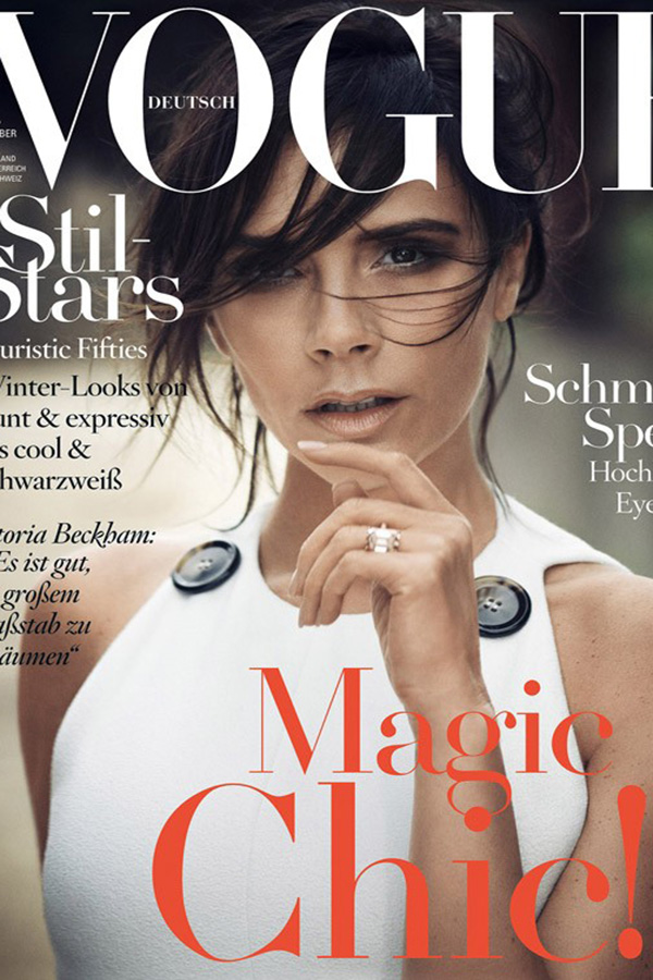 Victoria Beckham登上《Vogue》 德国版11月刊封面。