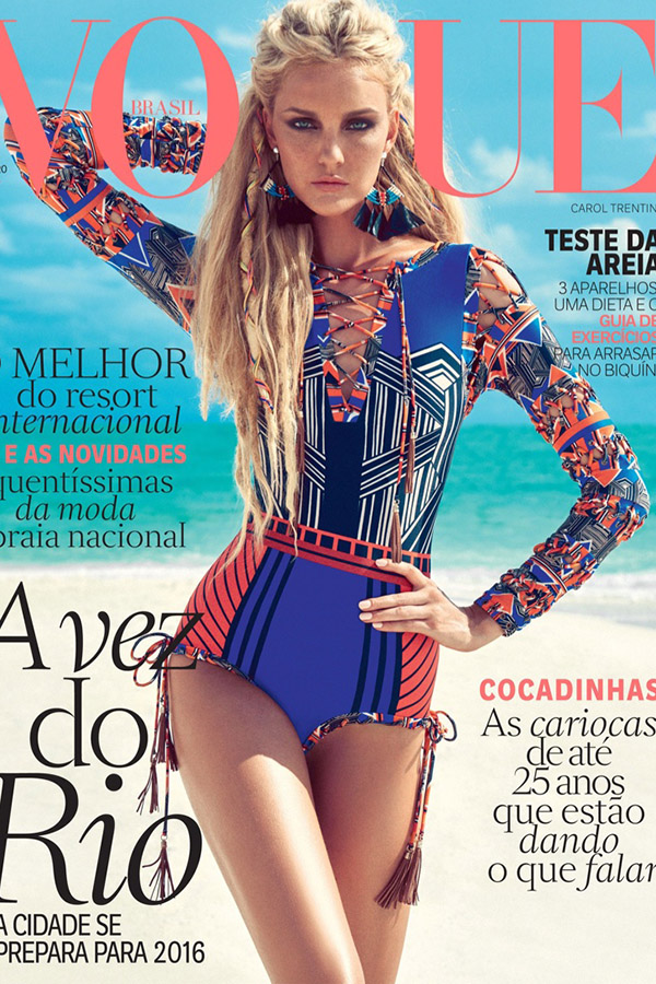 Caroline Trentini 登上巴西版《Vogue》2015年11月份封面及内页大片