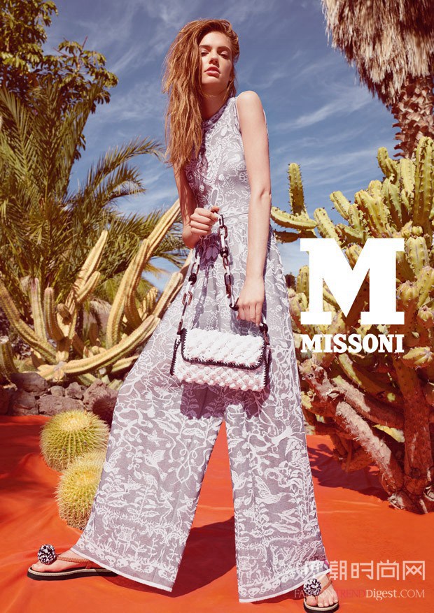 瑞典模特新人Emmy Rappe演绎M Missoni 2015春夏系列广告