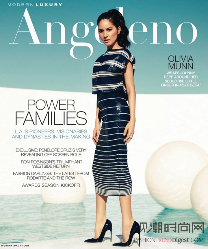 Olivia Munn登上《Angeleno》杂志2015年2月号