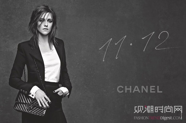 Kristen Stewart代言Chanel 11.12新款新款手袋广告