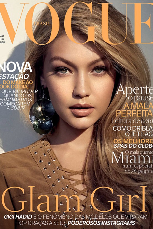 Gigi Hadid登上《Vogue》巴西版2015年7月刊封面