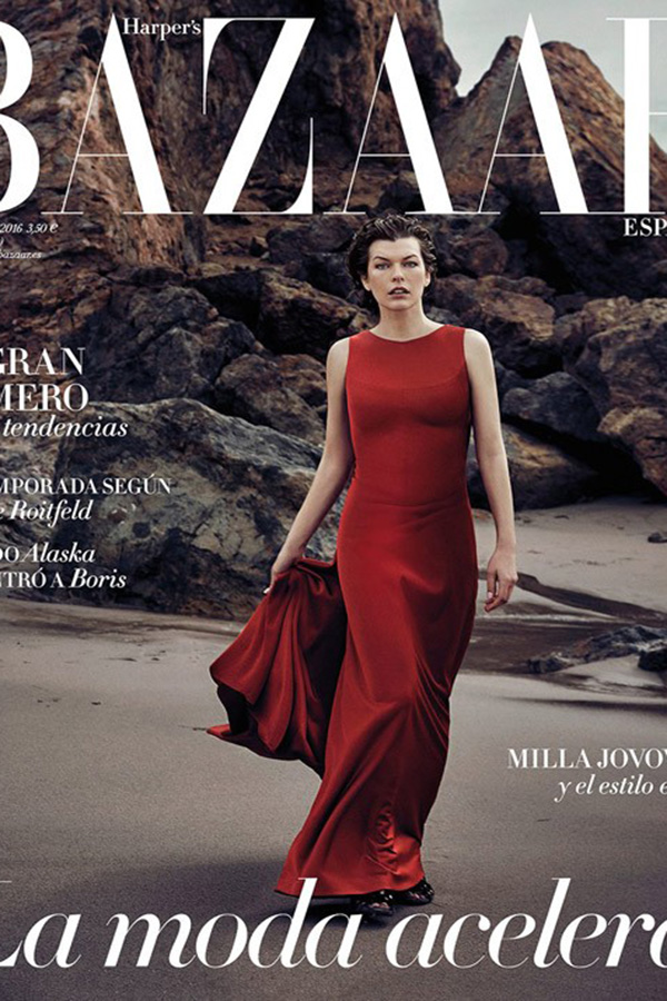 Milla Jovovich桶Harpers Bazaar20163־