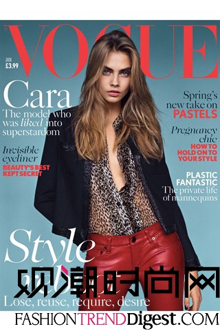 CARA DELEVINGNE開啟英版《VOGUE》新年刊