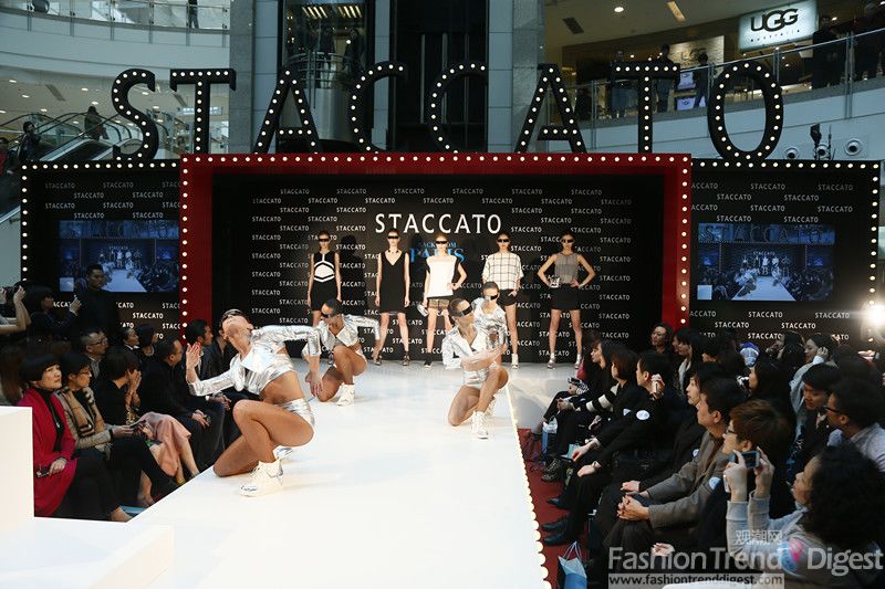 Angelababy、高以翔相聚STACCATO 2013春夏新品发布会