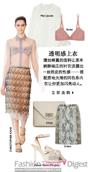 若隱若現(xiàn) 透明感上衣