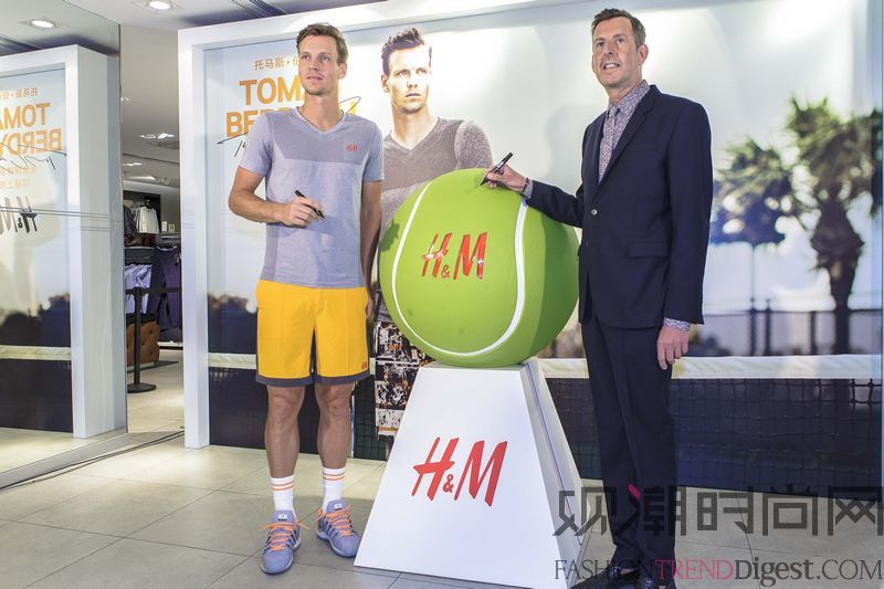 网球巨星托马斯伯蒂奇现身上海，携手H&M推广新季网球系列