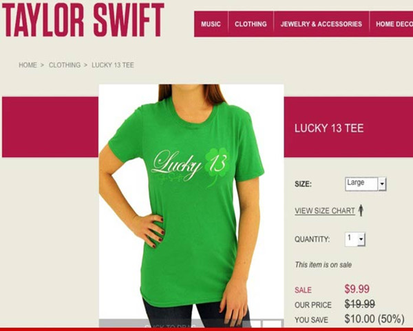 Taylor Swift“Lucky 13”涉侵权