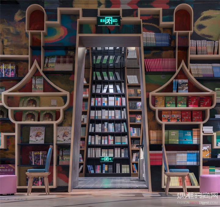 独特的中国书店利用光学错觉让...