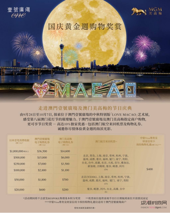 美高梅携手澳门壹号广场呈献十...