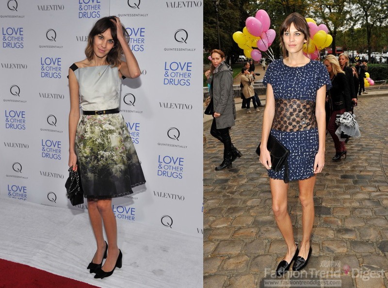 4. 艾里珊•钟 (Alexa Chung) ：街拍高手奖 “The Street Cool” 