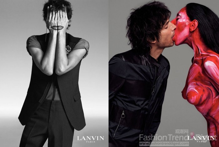 6. Lanvin 2010春夏男装广告片<br>
Lanvin 2010春夏男装广告让人看起来更加疯狂，摄影师的想法的确很有创意，男女所塑造的是一种时尚的诙谐和嘲讽，除此之外，男模特的小西装看起来相当帅气。<br>
 