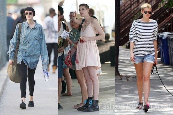 阿格妮絲•迪恩 (Agyness Deyn)<br>
英倫最紅超模阿格妮絲•迪恩 (Agyness Deyn)是牛津鞋、牛仔襯衣、娃娃裝的瘋狂粉絲，不管走到哪里，她都會(huì)以這種夸張的男士襯衣征服了路人，同時(shí)她是典型的90年代出生的人。<br>
 