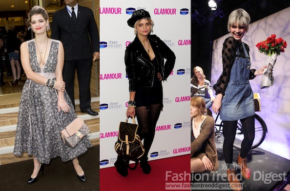 皮格茜• 蓋爾多夫 (Pixie Geldof)<br>
It Girl皮格茜• 蓋爾多夫 (Pixie Geldof) 也是一個90年代的女孩，可能是因為她出生的時代原因和搖滾之父的明星爸爸的遺傳基因，她成為90年代初的Fly女孩，為了展現倫敦女孩的魅力，她會嘗試不同長度的裙子來展現不同的風格。<br>
 