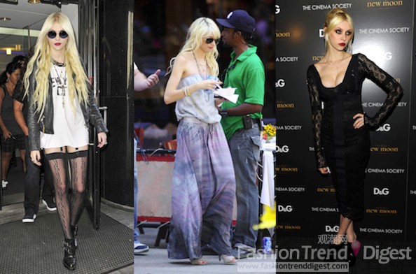 泰勒•摩森(Taylor Momsen)<br>
在90年代初，很多搖滾風格都是受到泰勒•摩森(Taylor Momsen)的影響，試想一下，哪個女生穿扎染及踝長裙會比泰勒•摩森還要好看？<br>
 