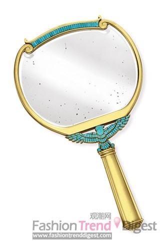 13. 宝格丽“The Cleopatra Mirror”金色镜子<br>
估价：$8,000<br>
 